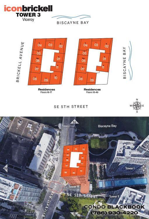 Icon Brickell III (W Miami) floorplans