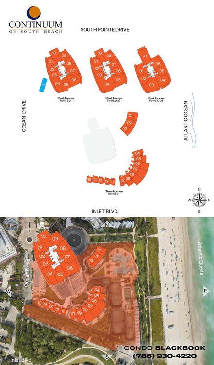 Continuum I South floorplans