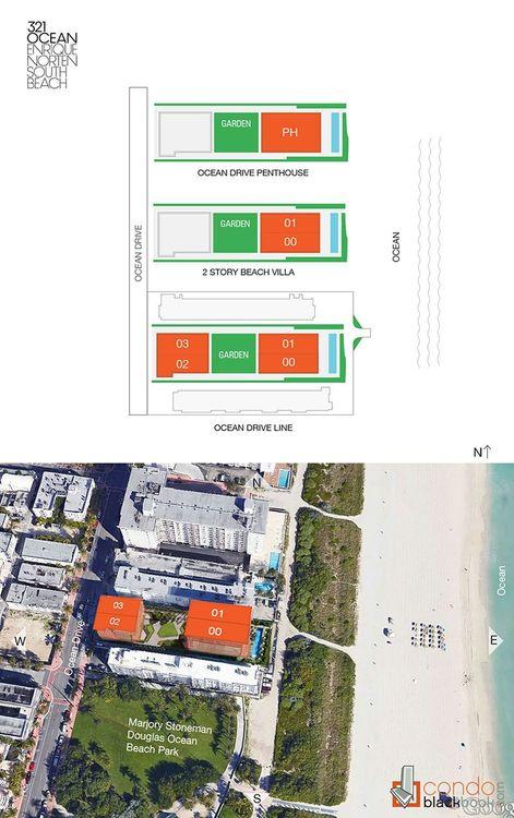321 Ocean Drive floorplans