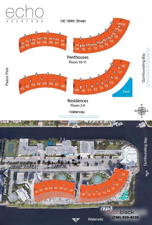 Echo Aventura floorplans