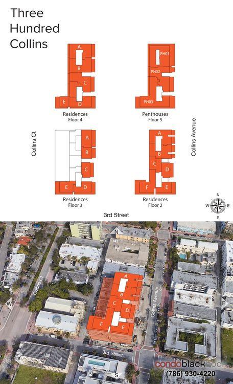Three Hundred Collins floorplans