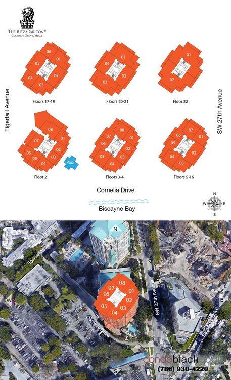 Ritz-Carlton Coconut Grove floorplans