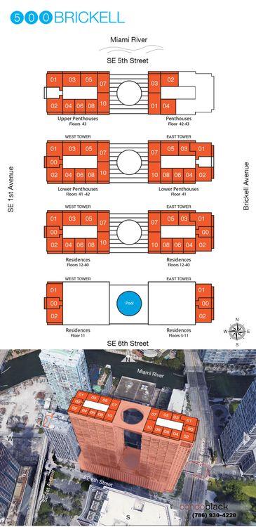 500 Brickell floorplans