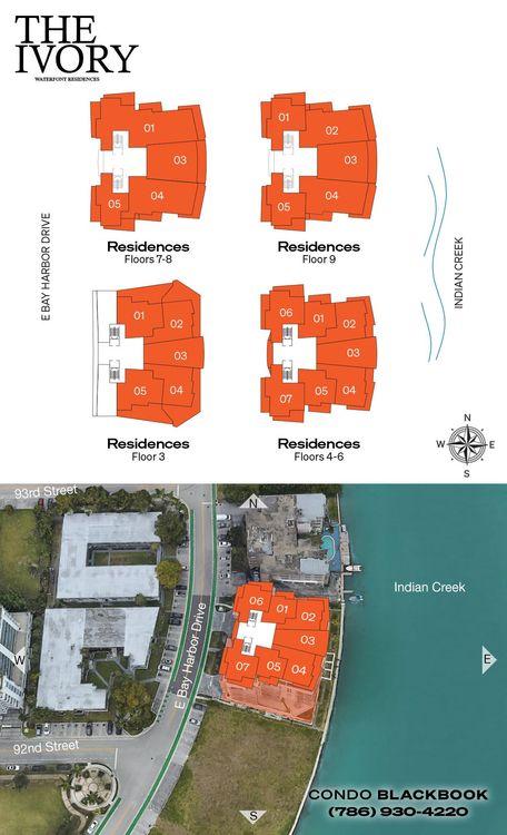 The Ivory floorplans