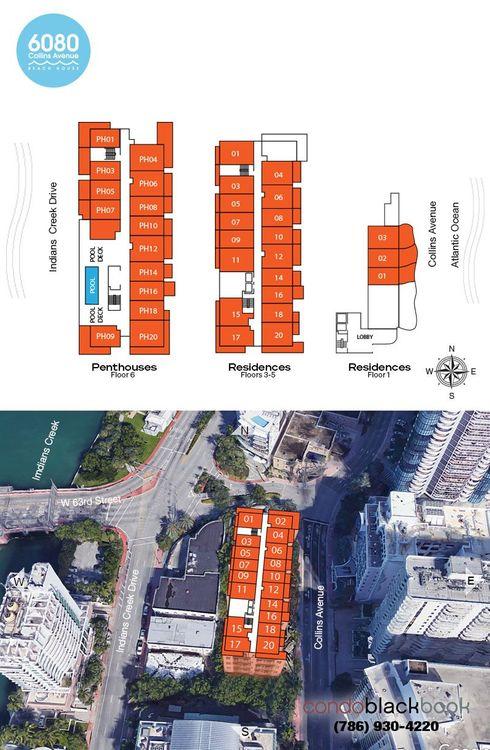 6080 Collins Avenue floorplans