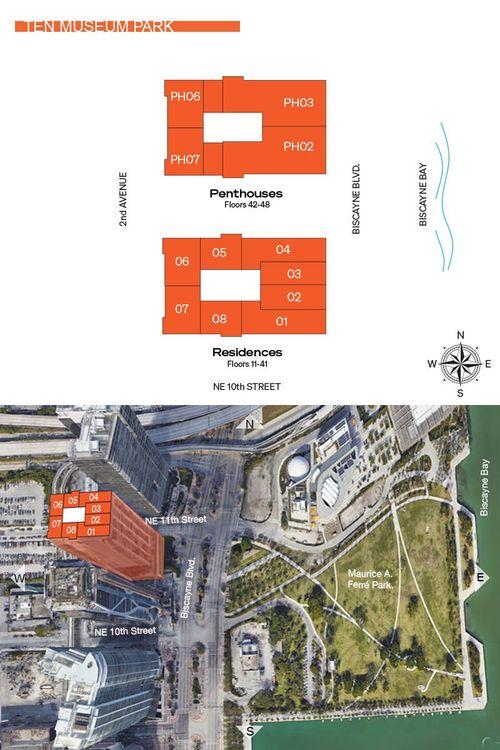 Ten Museum Park floorplans