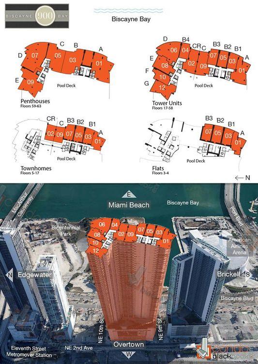 900 Biscayne Bay floorplans