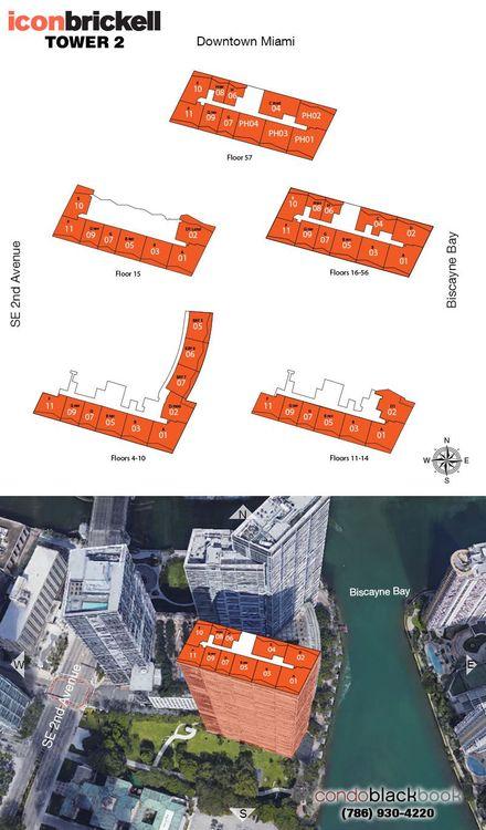 Icon Brickell II floorplans