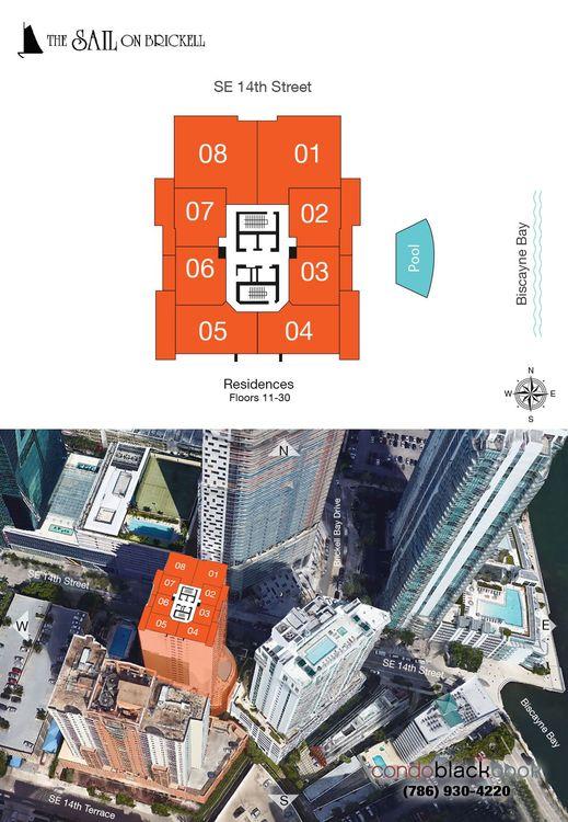 Sail on Brickell floorplans